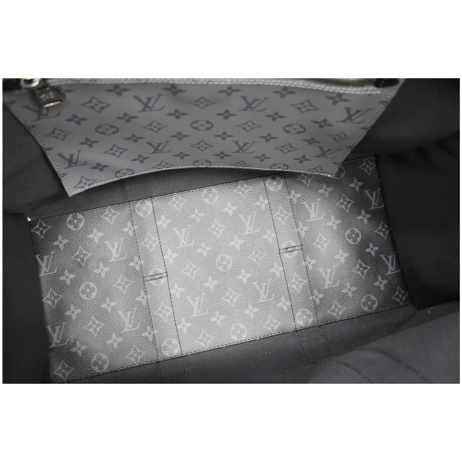 LOUIS VUITTON Cabas Zippe GM Monogram Eclipse Tote Bag Black