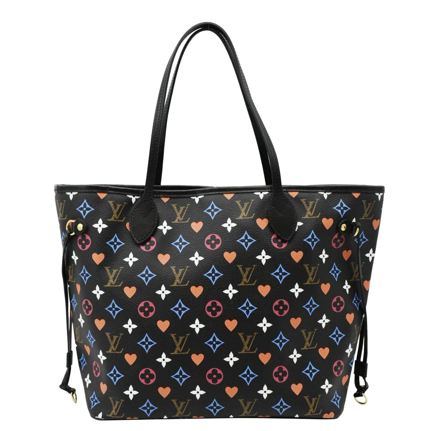 LOUIS VUITTON Game On Neverfull MM Monogram Canvas Tote Bag Black