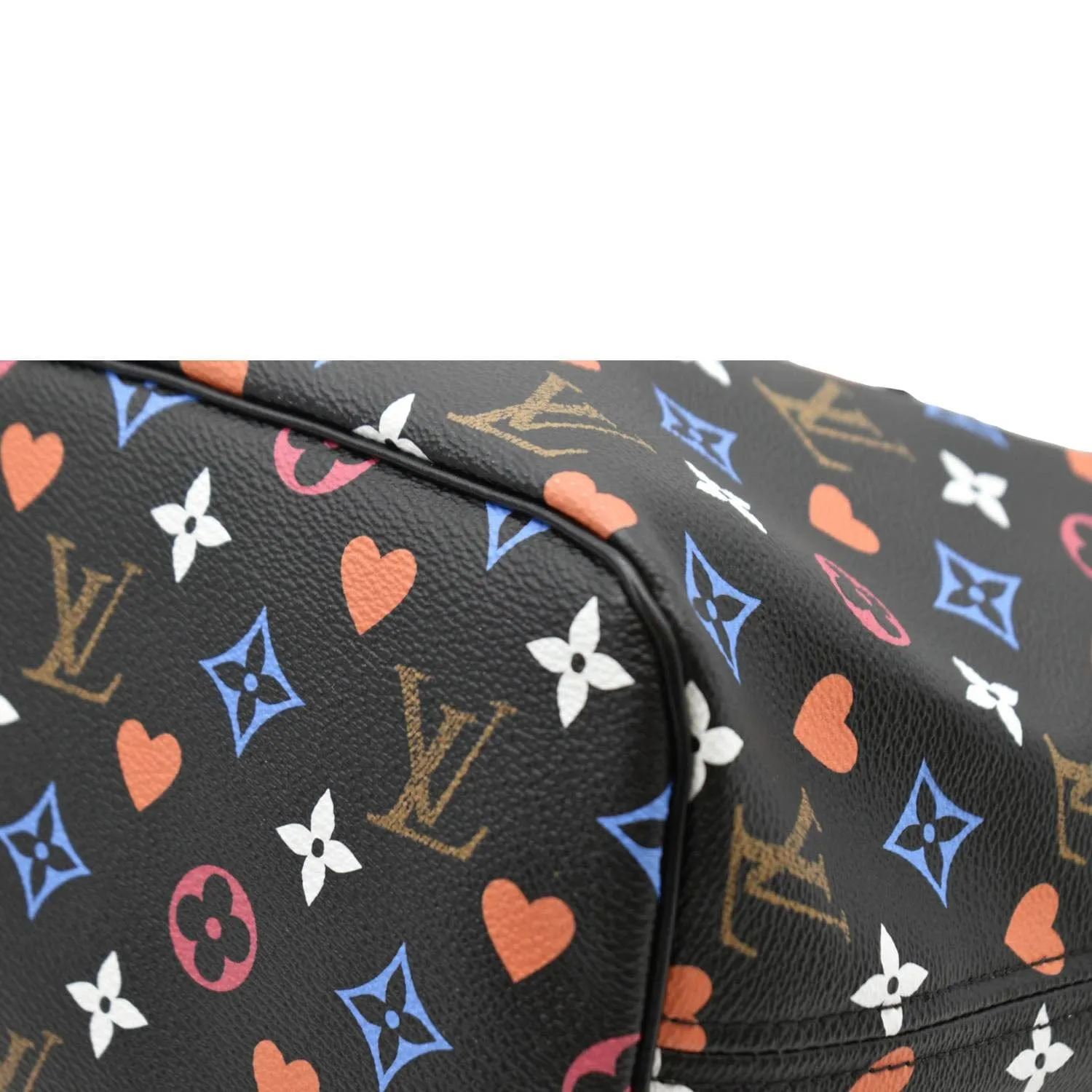 LOUIS VUITTON Game On Neverfull MM Monogram Canvas Tote Bag Black
