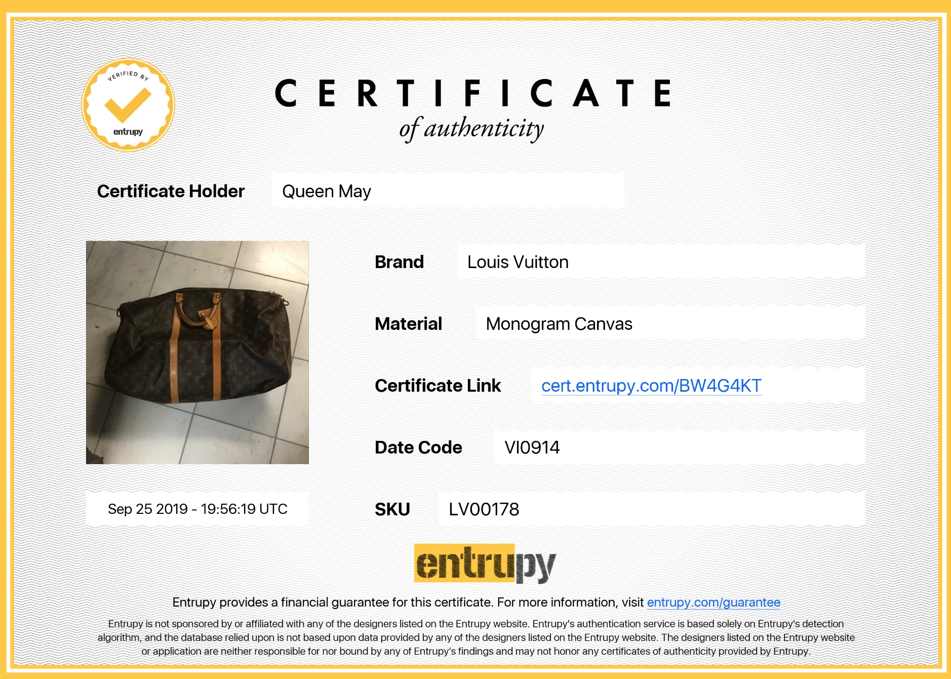 Louis Vuitton Keepall Bandouliere 55