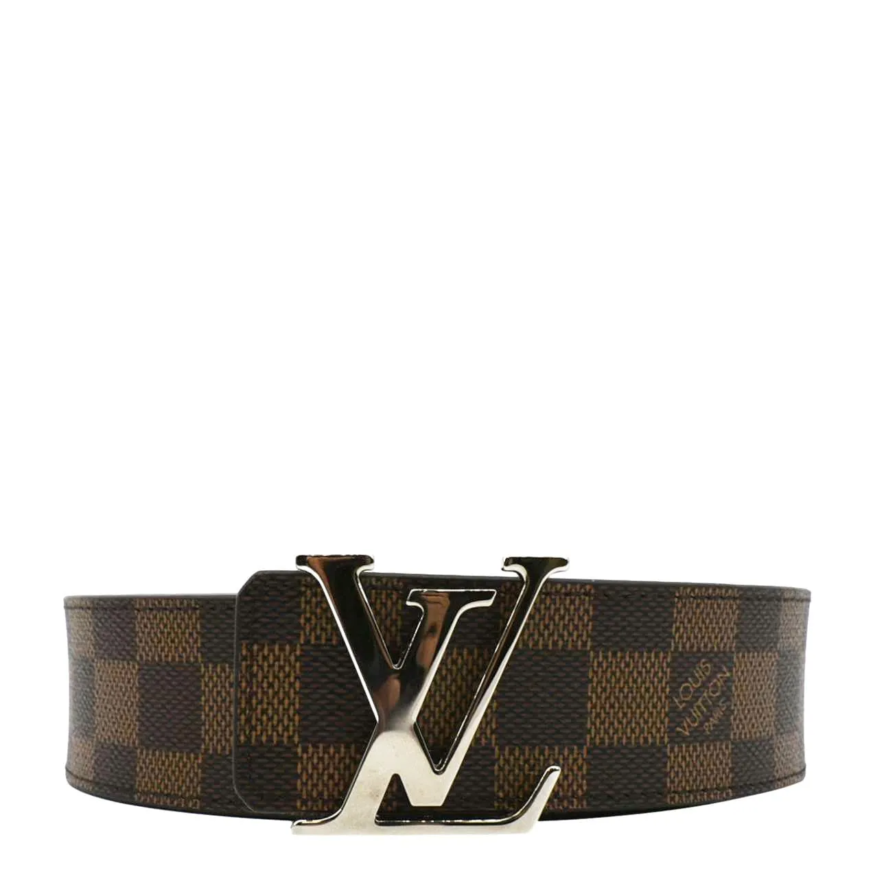 LOUIS VUITTON  LV Initiales Damier Ebene Belt Brown