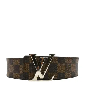 LOUIS VUITTON  LV Initiales Damier Ebene Belt Brown