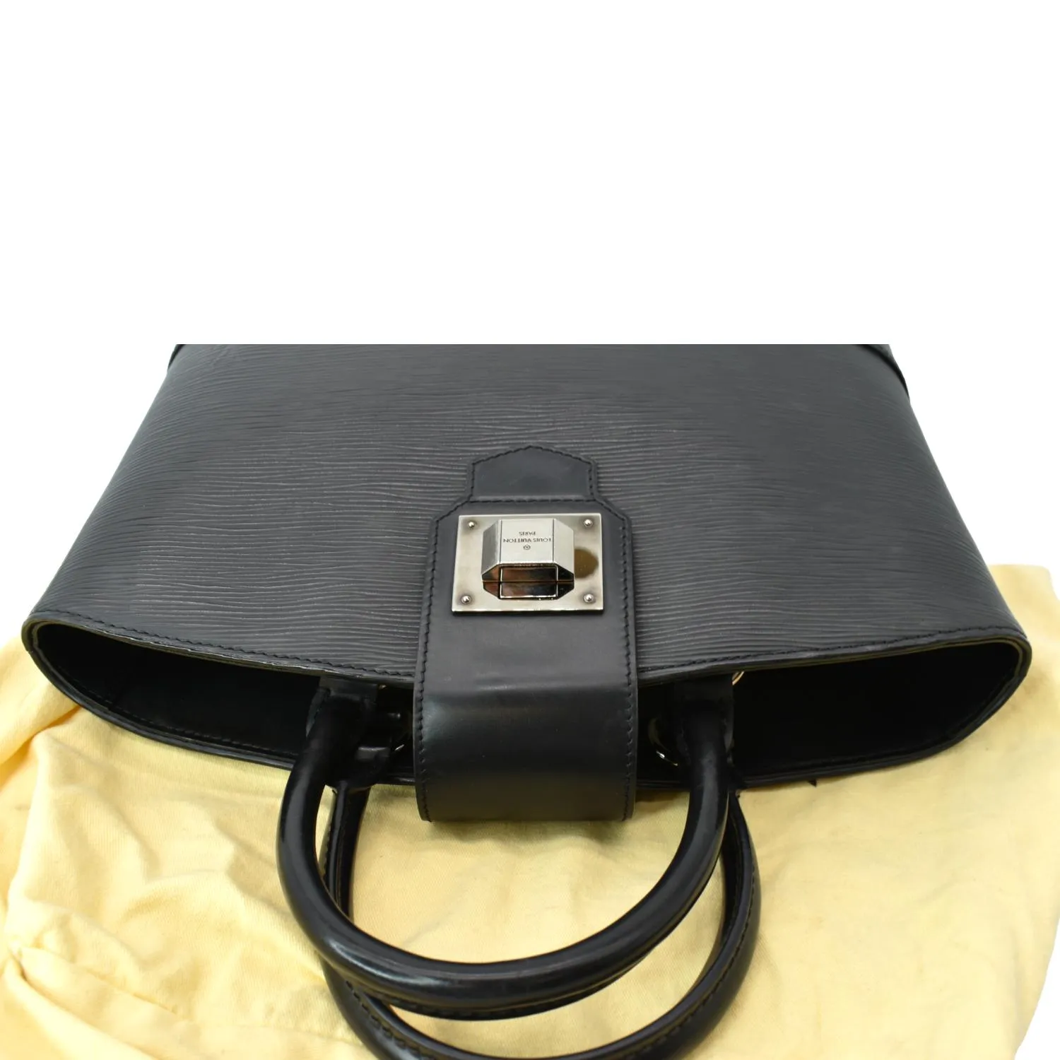 LOUIS VUITTON Mirabeau PM Epi Leather Tote Bag Black
