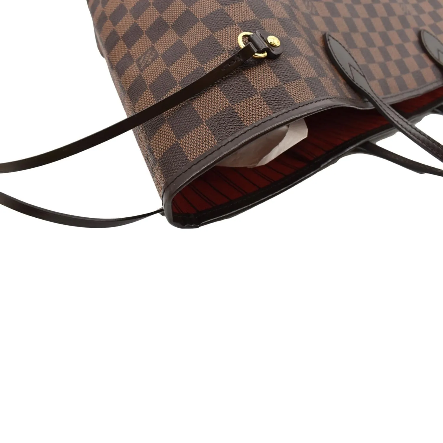 LOUIS VUITTON Neverfull GM Damier Ebene Tote Shoulder Bag Brown