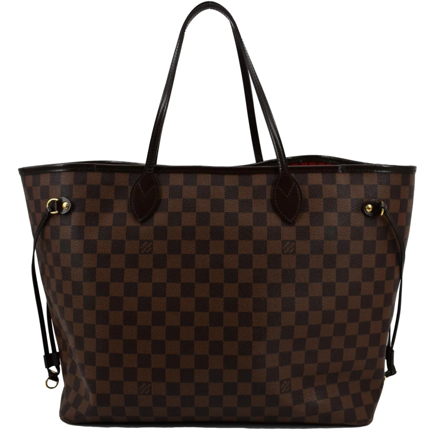 LOUIS VUITTON Neverfull GM Damier Ebene Tote Shoulder Bag Brown