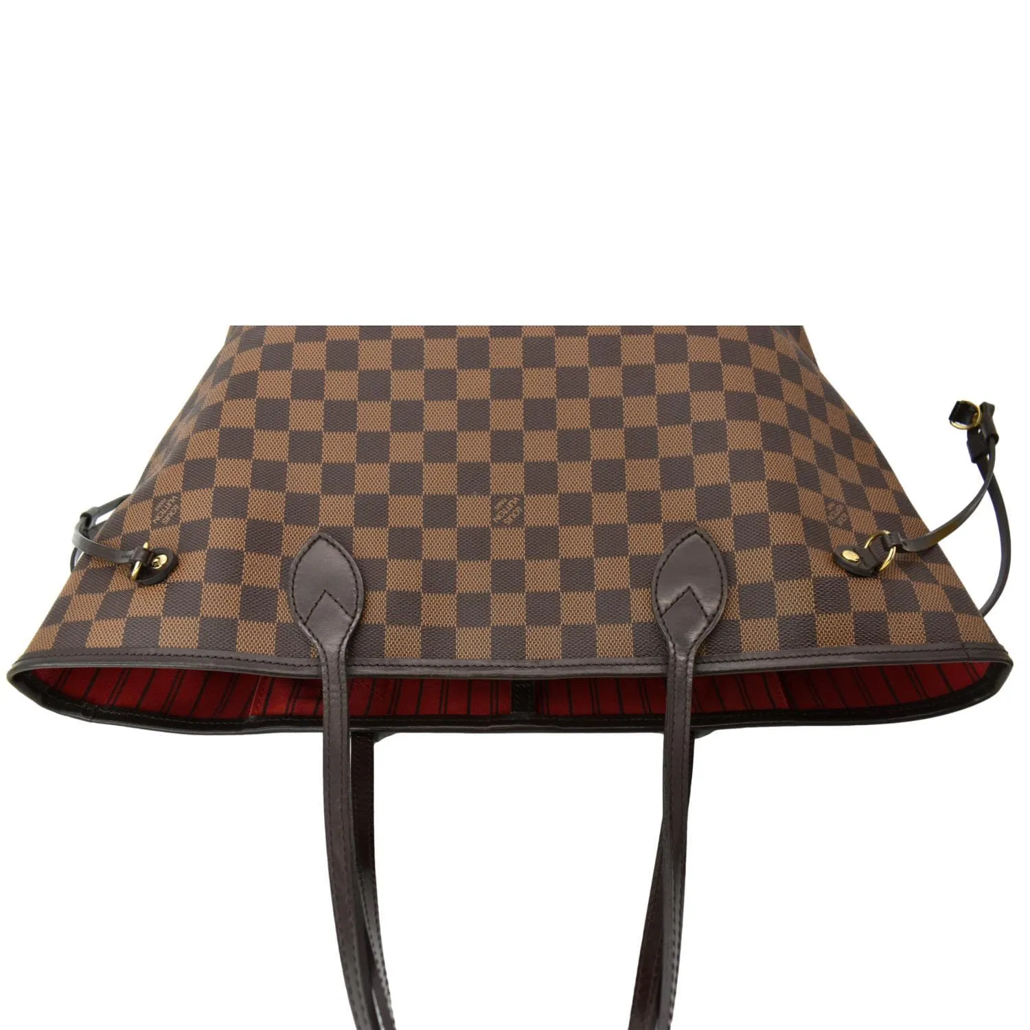 LOUIS VUITTON Neverfull MM Damier Ebene Shoulder Bag Brown