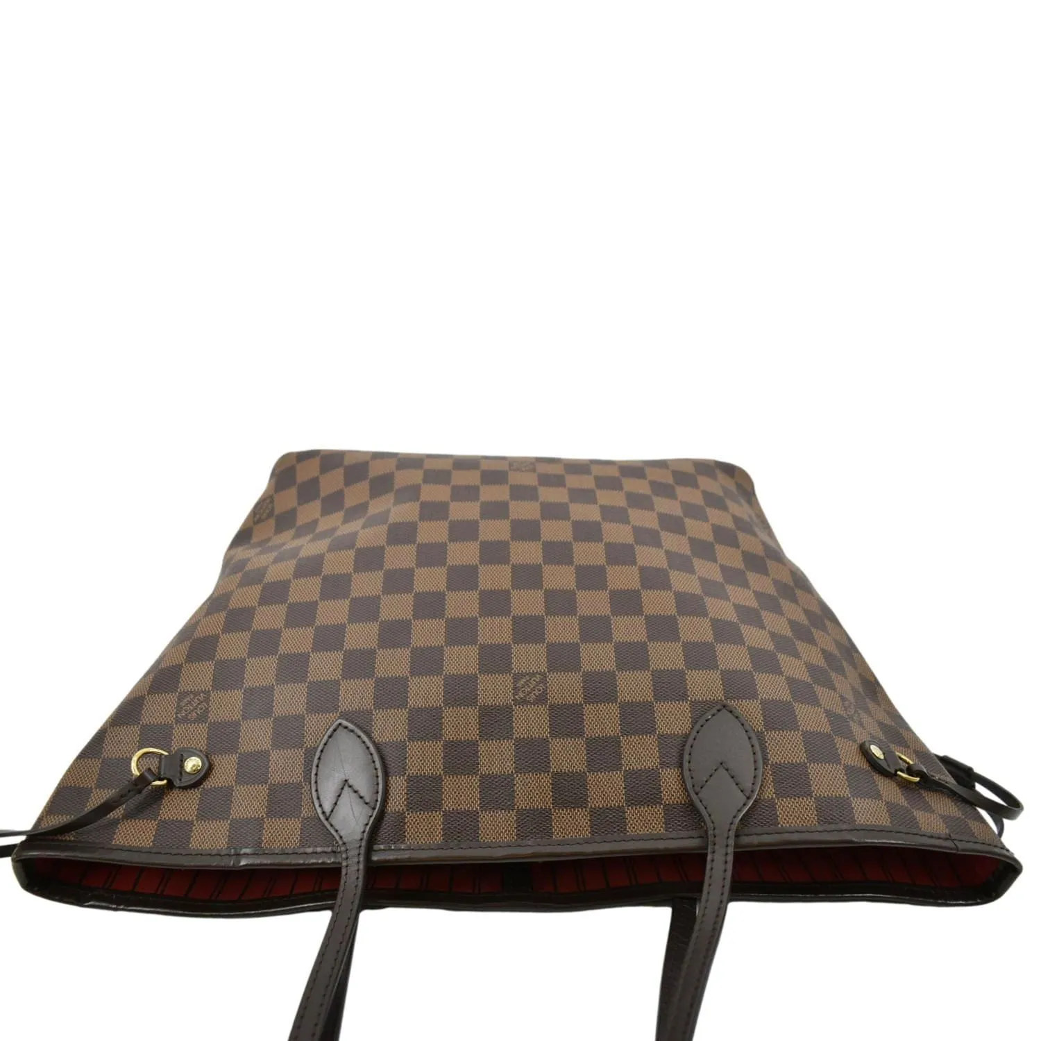 LOUIS VUITTON Neverfull MM Damier Ebene Tote Bag Brown