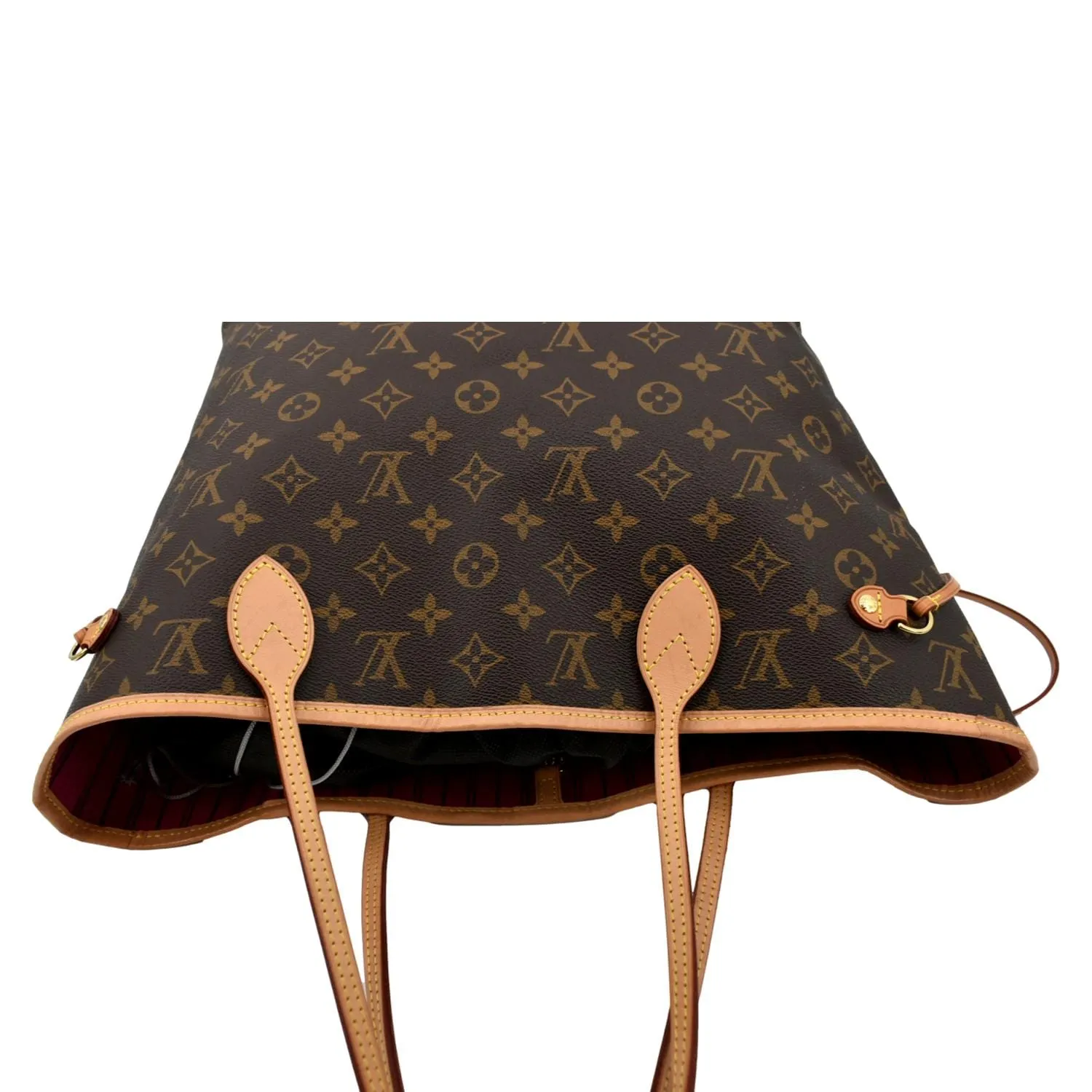 LOUIS VUITTON Neverfull MM Monogram Canvas Tote Bag Brown