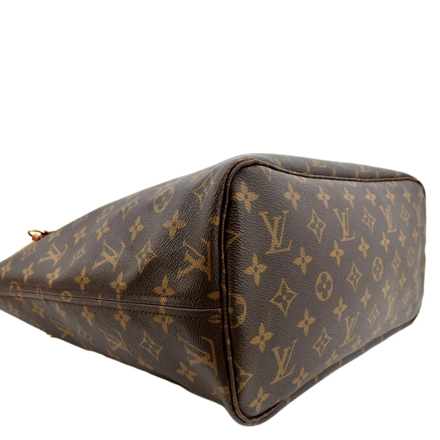 LOUIS VUITTON Neverfull MM Monogram Canvas Tote Bag Brown