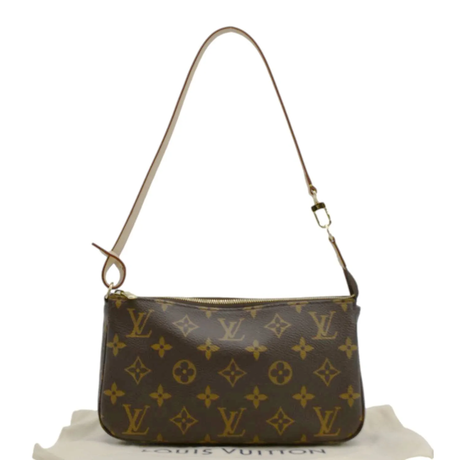 LOUIS VUITTON Pochette Monogram Canvas Accessoires Pouch Brown