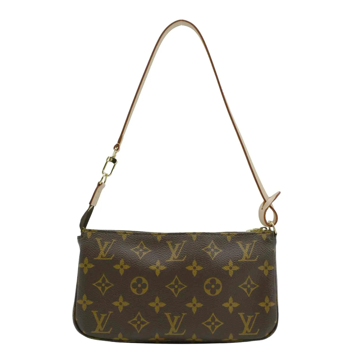 LOUIS VUITTON Pochette Monogram Canvas Accessoires Pouch Brown