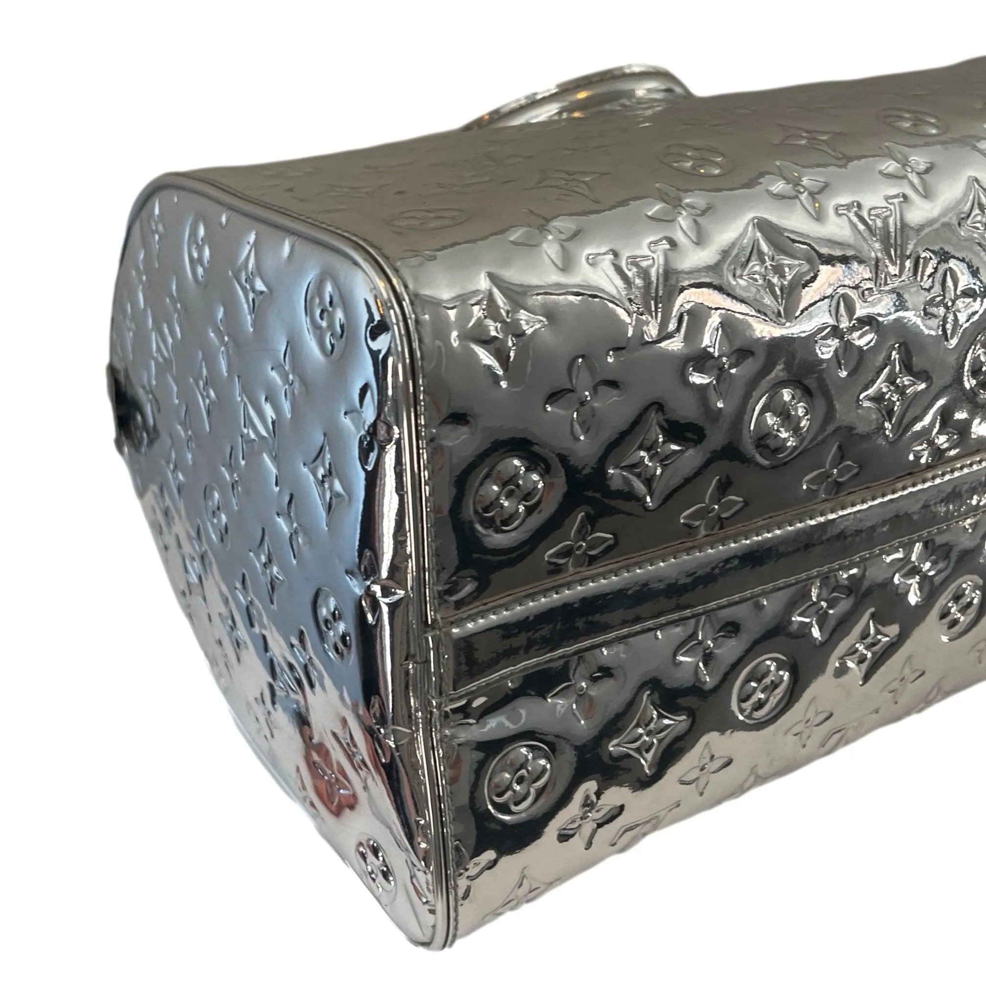 Louis Vuitton Silver Miroir Speedy Bag