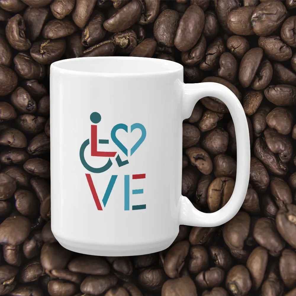 LOVE (for the Special Needs Community) Mug Stacked Design 3 of 3