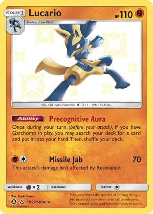 Lucario SV22/94 - Shiny Vault Pokemon Holofoil