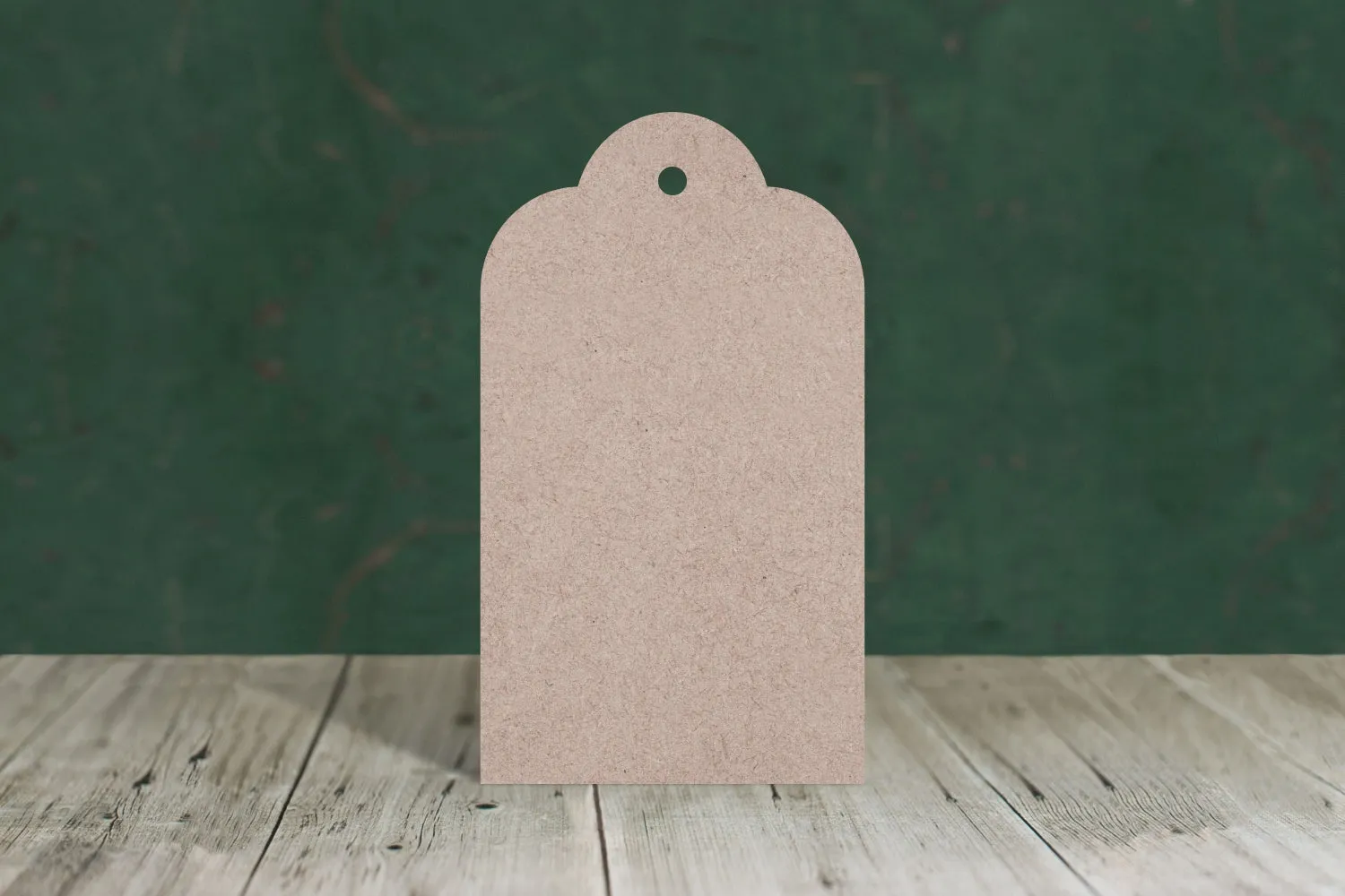 Luggage tag with rounded top - 3mm MDF