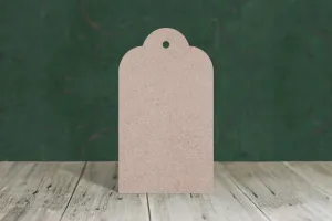 Luggage tag with rounded top - 3mm MDF