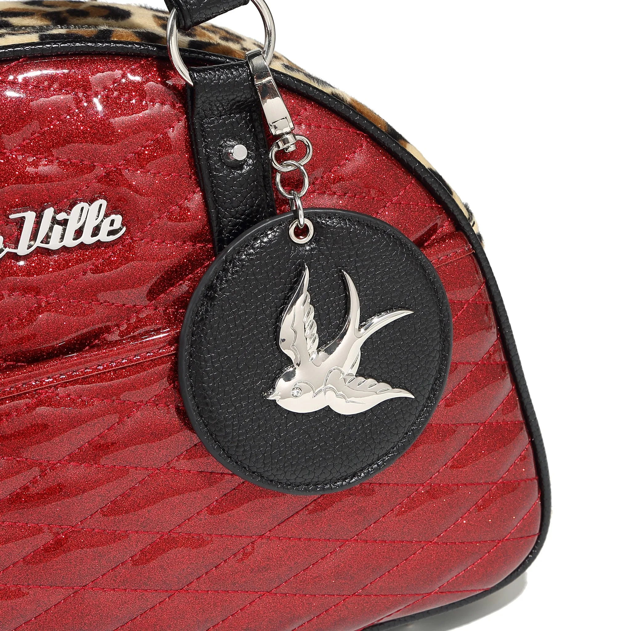 Lux de Ville Love Bird Tote Red Rum Sparkle