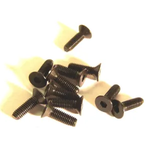 M4 x 8mm 4 x 8 Black Inner Hex Flat Socket Screw x 10