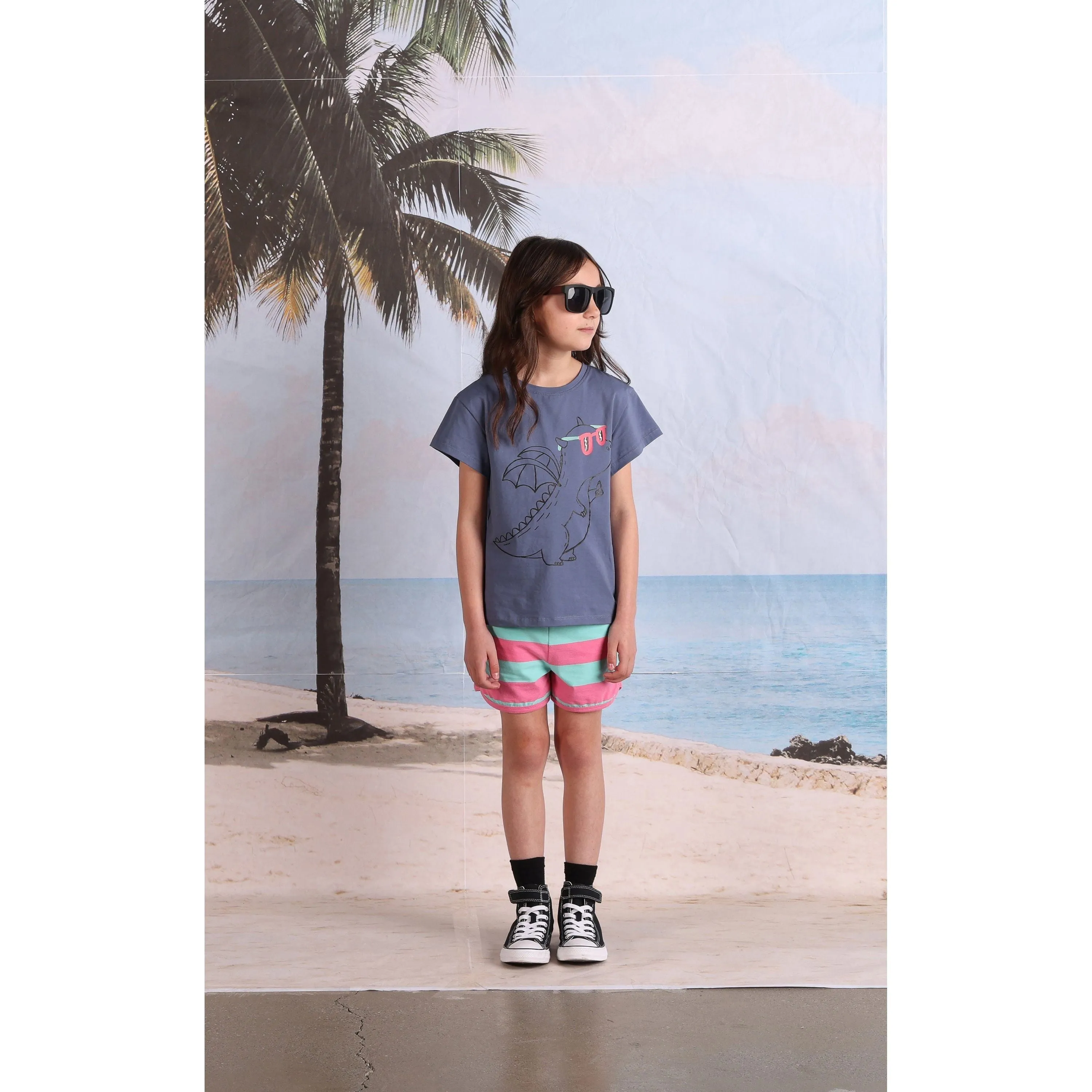 Magicool Tee- Muted Blue