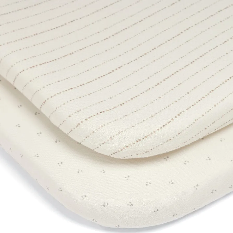 Mamas & Papas 2 Universal Crib Fitted Sheets in Oat