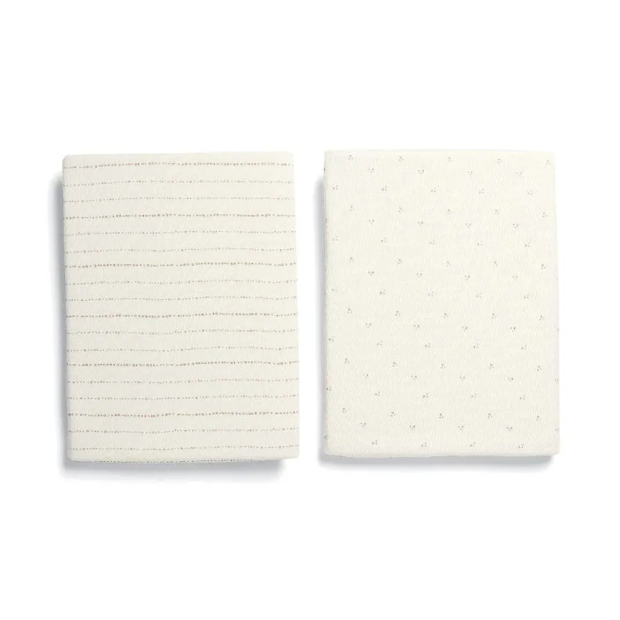 Mamas & Papas 2 Universal Crib Fitted Sheets in Oat