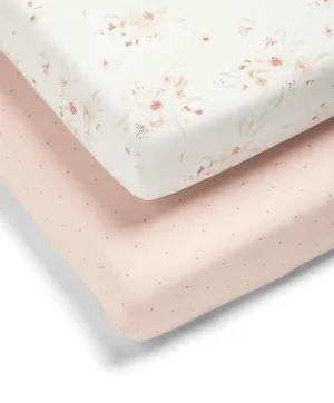 Mamas & Papas Fitted Cotbed Sheets in Floral