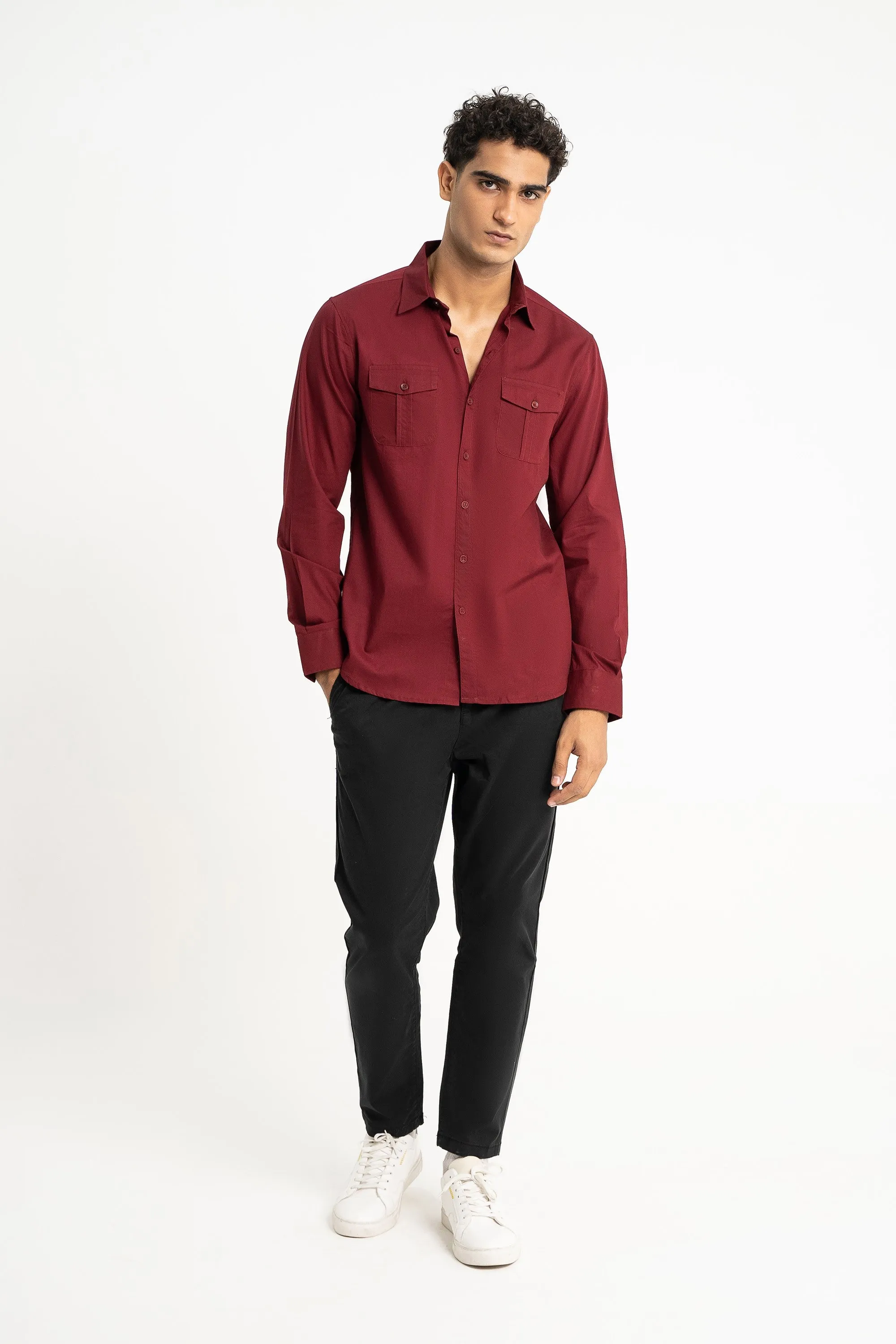 Maroon Viscouse Shirt