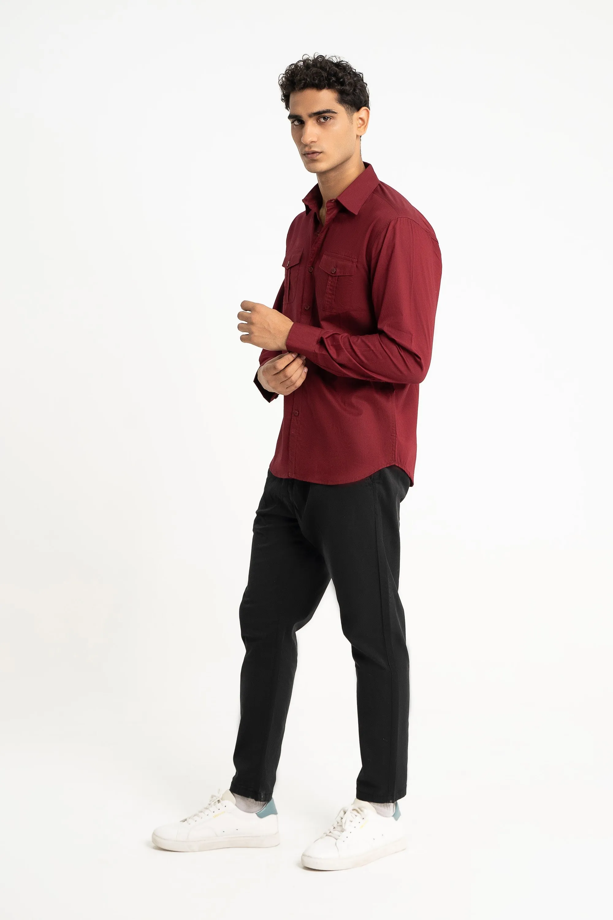 Maroon Viscouse Shirt