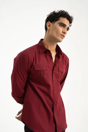 Maroon Viscouse Shirt