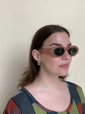 Matte pink cat eye sunglasses