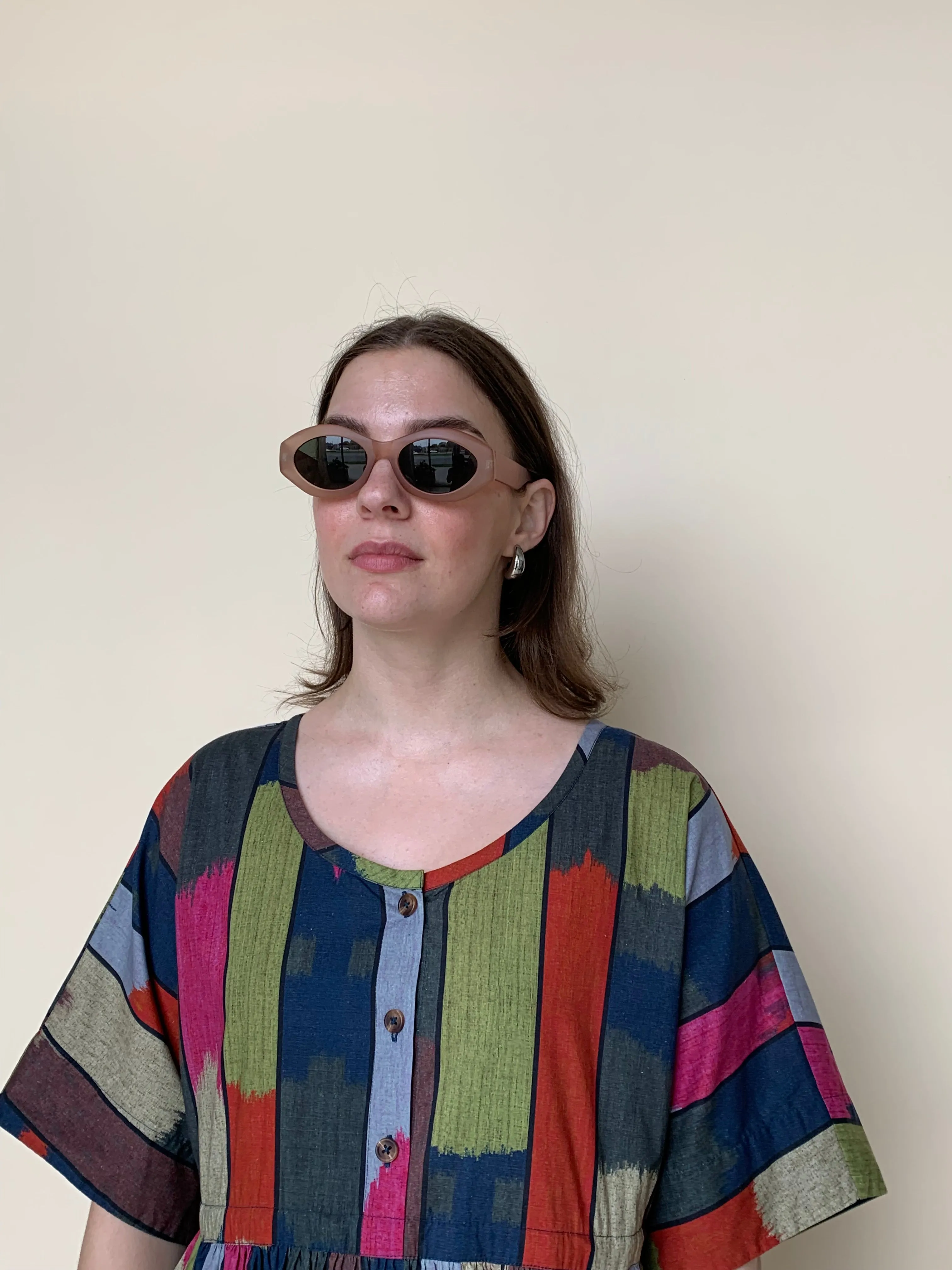 Matte pink cat eye sunglasses