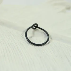 Men's Hoop Earring Plain - SINGLE Niobium Choose Your Diameter, Gauge