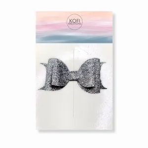Metallic Glitter Hair Bow