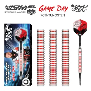 Michael Smith Game Day Soft Tip Dart Set-90% Tungsten Barrels