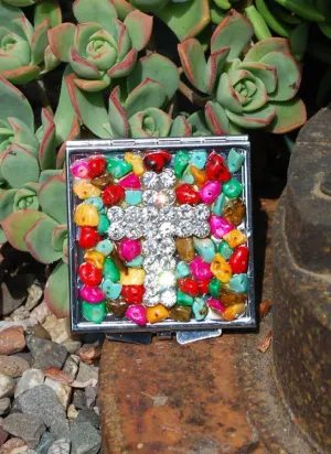 Mirror - Rhinestone Cross