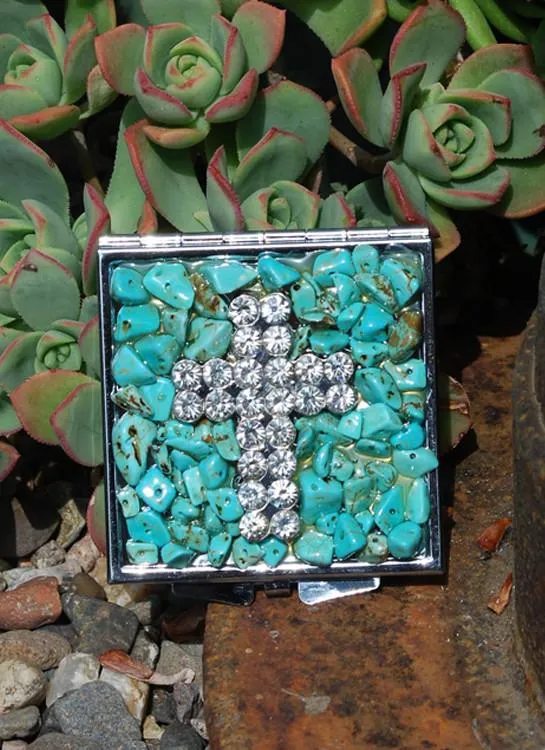 Mirror - Rhinestone Cross
