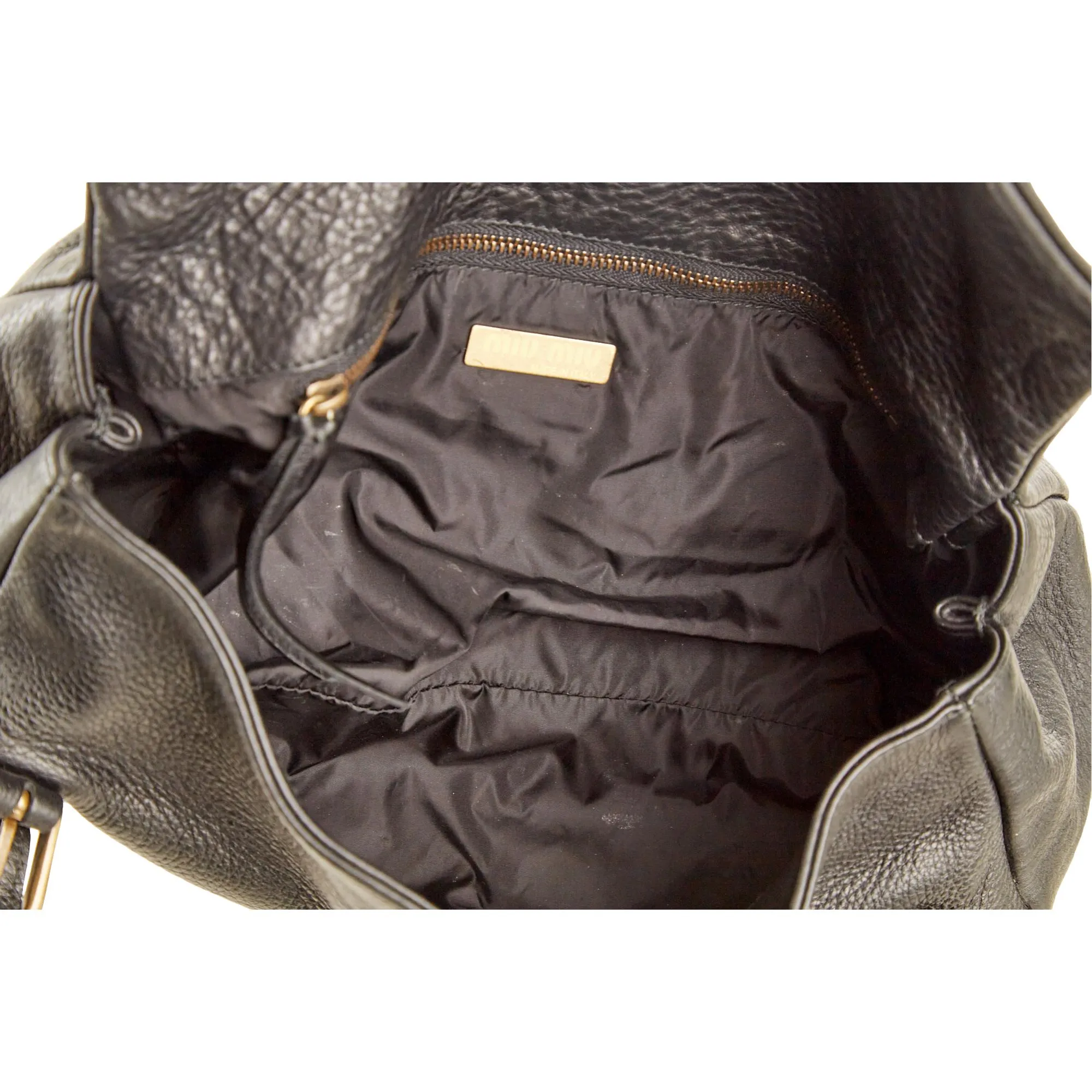 Miu Miu Black Leather Mini Shoulder Bag