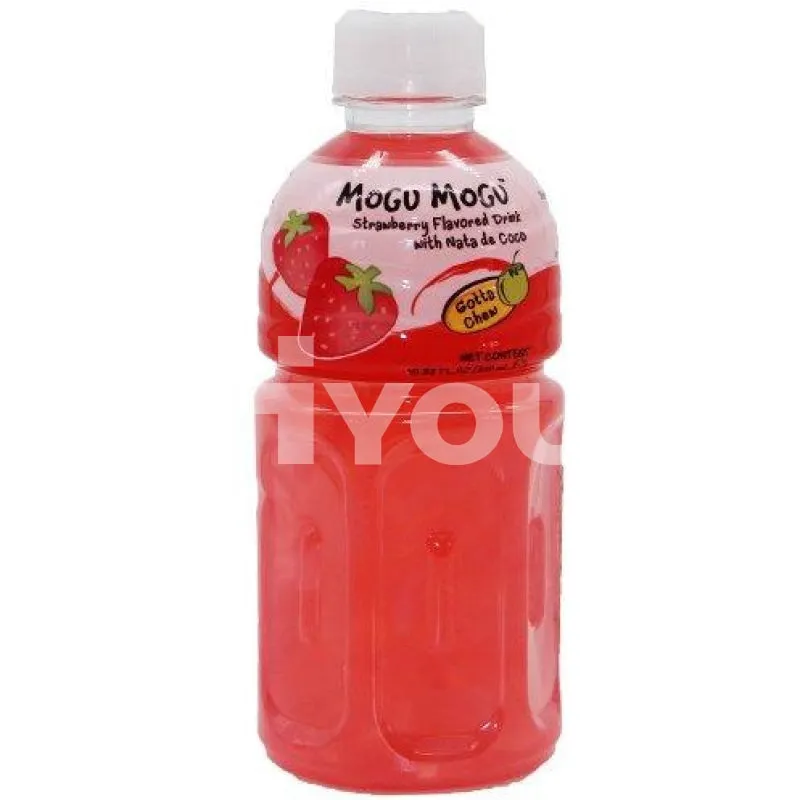 Mogu Mogu Stramberry Flav Drink With Nata De Coco 320ml ~ Mogu Mogu 椰果草莓味飲品 320ml