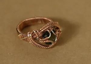 Moldavite Stone Ring