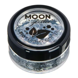 Moon Glitter Bio Chunky Glitter, Silver