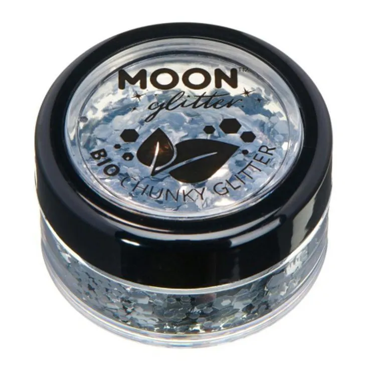 Moon Glitter Bio Chunky Glitter, Silver