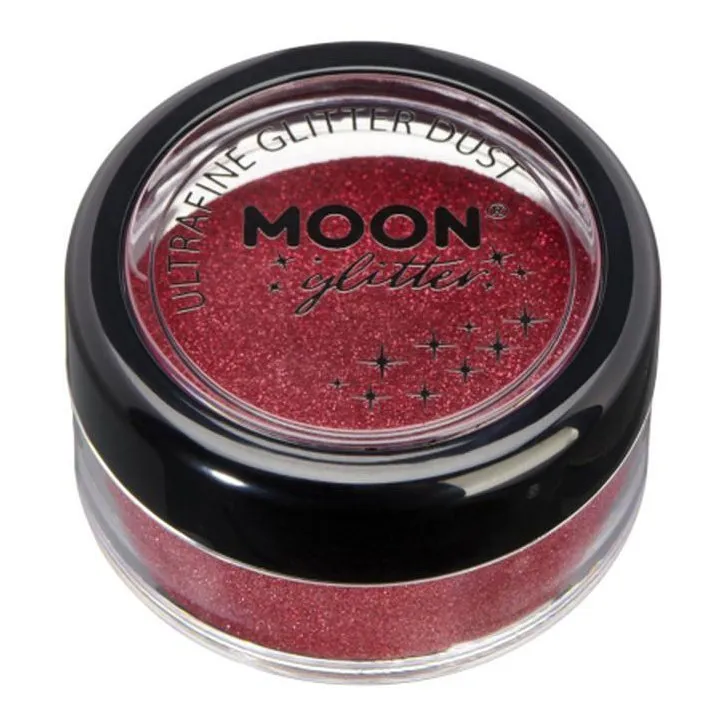 Moon Glitter Classic Ultrafine Glitter Dust, Red