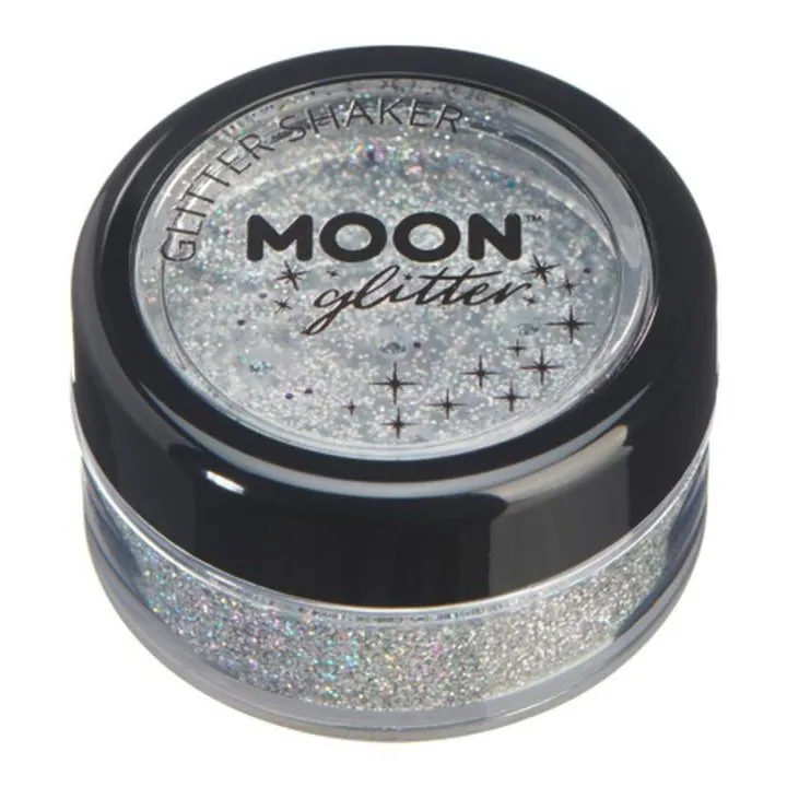 Moon Glitter Holographic Glitter Shakers, Silver
