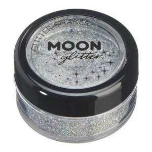 Moon Glitter Holographic Glitter Shakers, Silver
