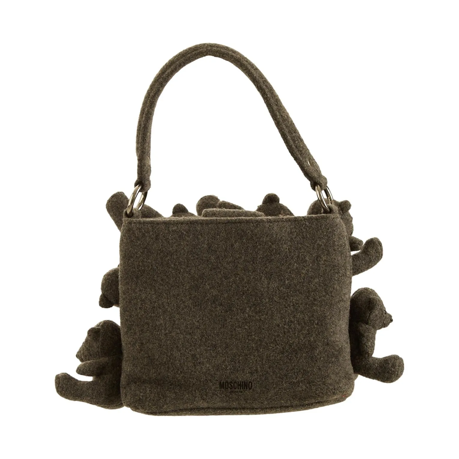 Moschino Grey Teddy Bear Shoulder Bag