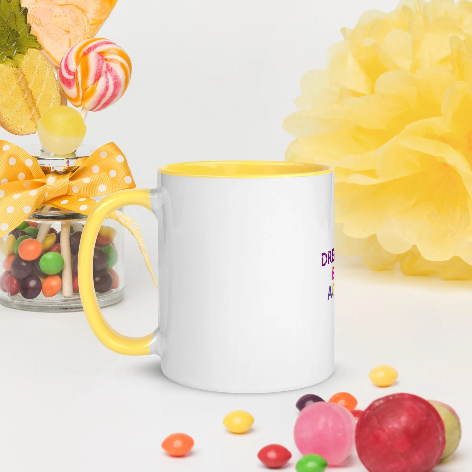 Mug with Color Inside - Dream Believe Achieve