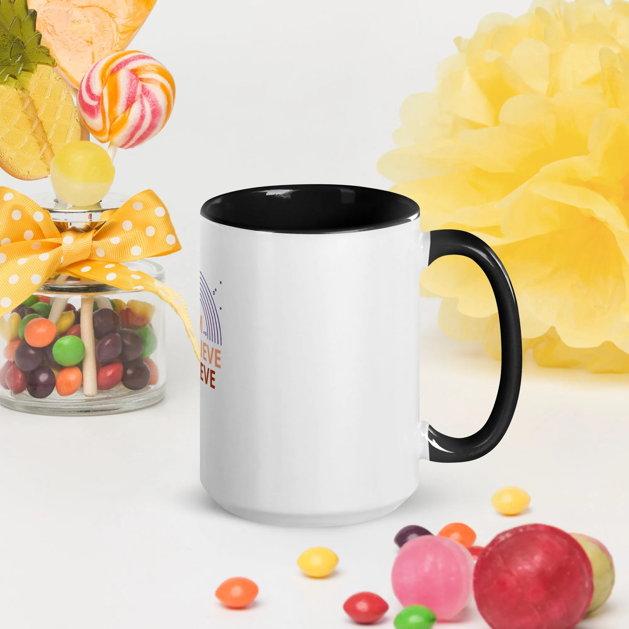 Mug with Color Inside - Dream Believe Achieve
