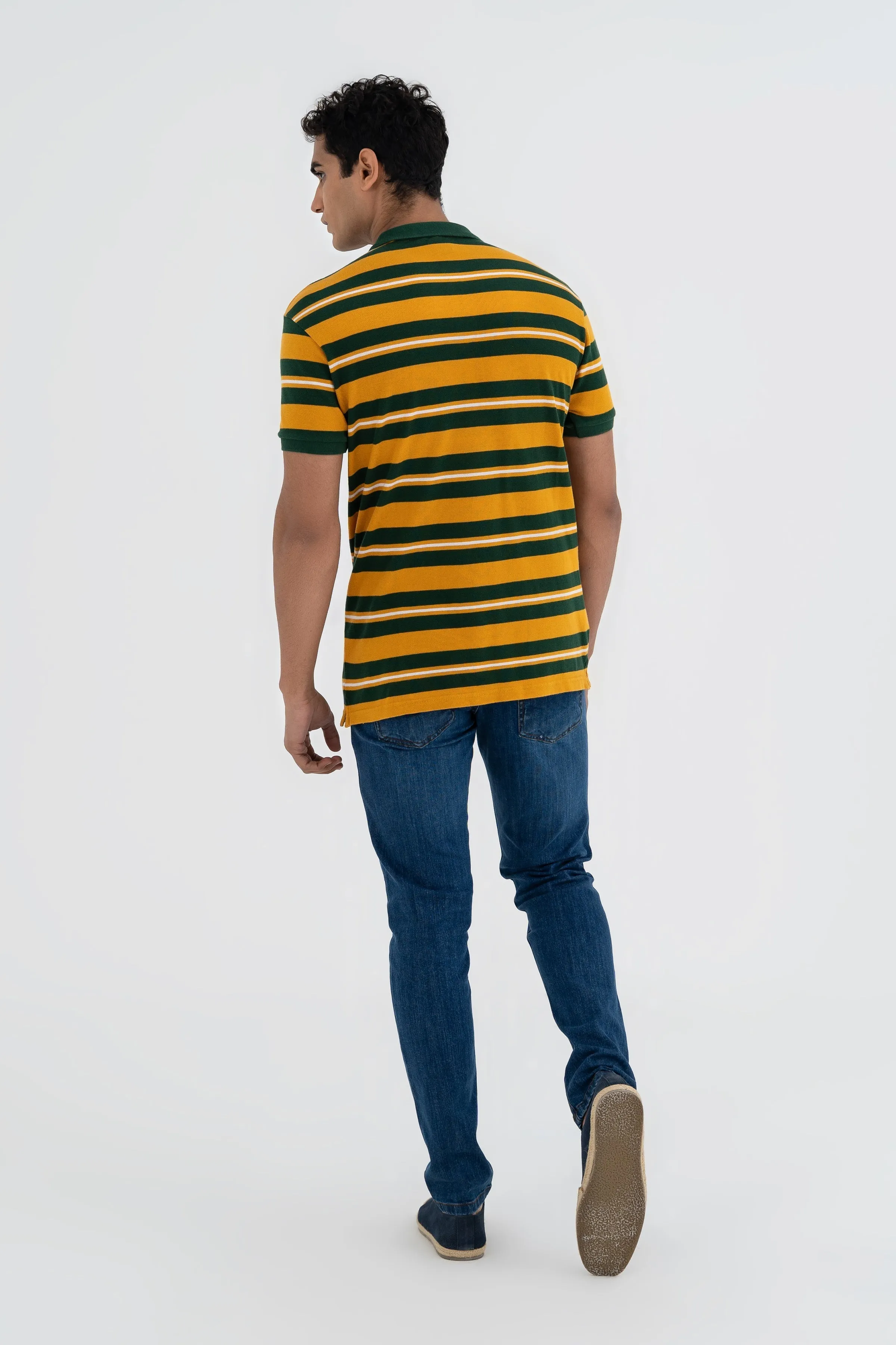 Mustard and Green Lining Polo