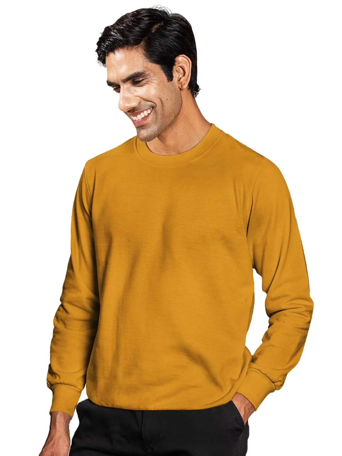 Mustard Plain Sweatshirt