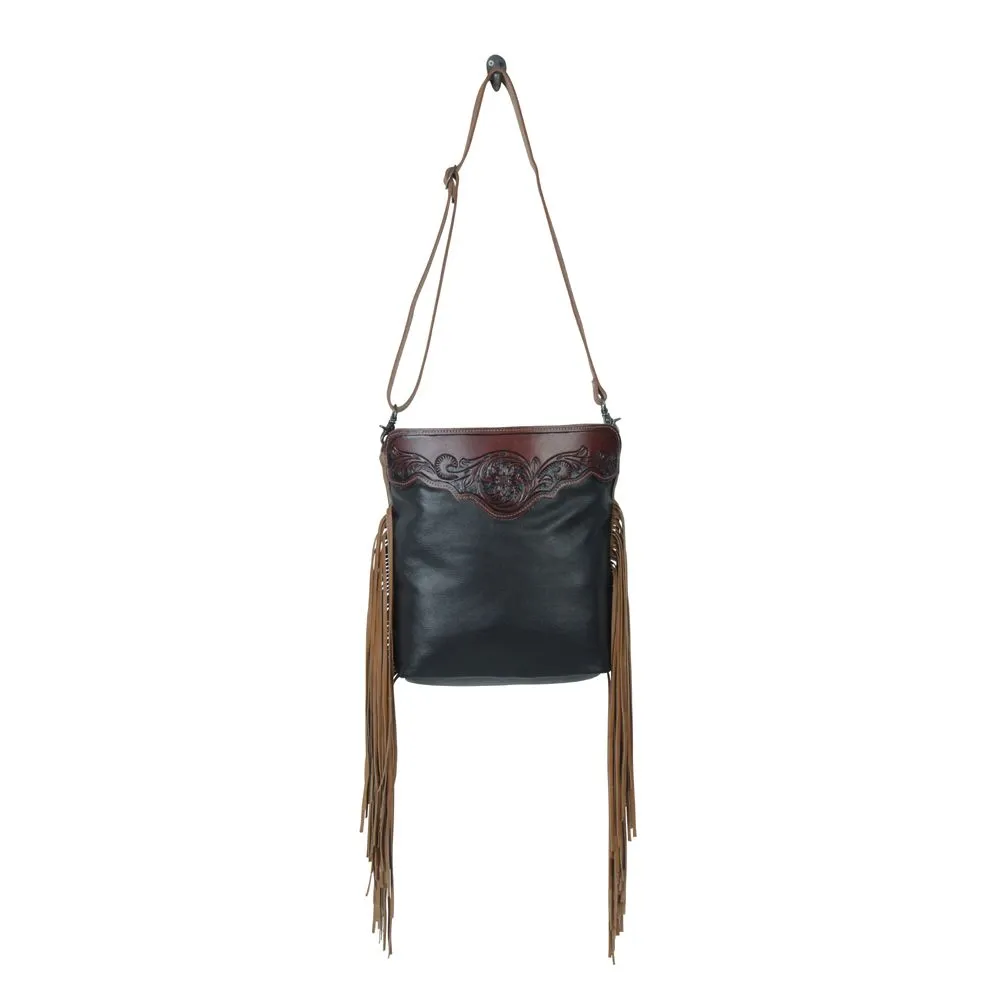 Myra Blue Moon Hand Tooled Bag